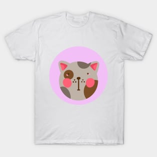 cute silly drawn kitty cat design 3 T-Shirt